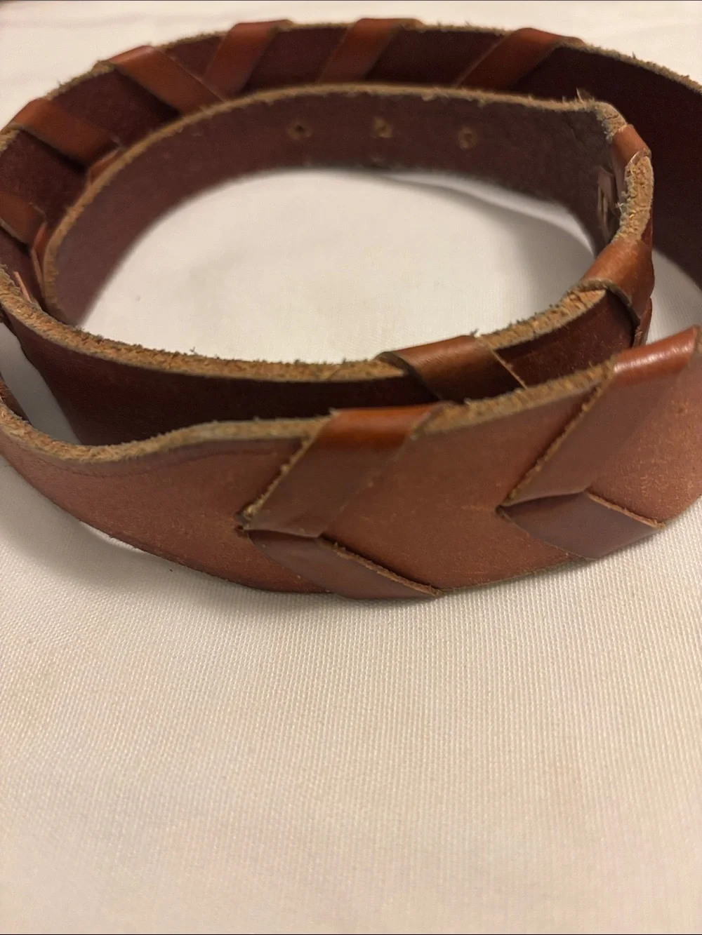 Hand tooled vintage 70’s leather belt with brass buckle cinch for waists 29-31”